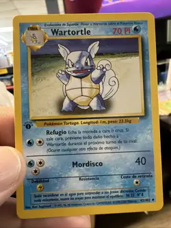 Wartortle Base Set 1st Edition 42/102 Uncommon Pokemon TCG Spanish Card - Image 1