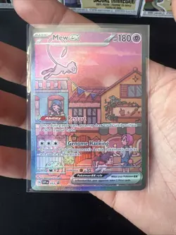 Pokemon TCG Mew EX Black Star Promo Holo Card Scarlet & Violet 151 - Image 1