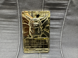 Pokemon Pikachu Gold Metal Burger King Card 1999 Nintendo - Image 2