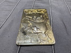 Pokemon Pikachu Gold Metal Burger King Card 1999 Nintendo - Image 4