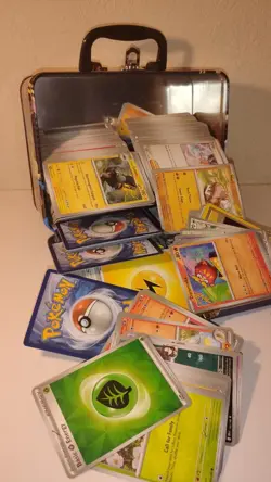 Pokemon Collector Chest OPEN filled with 1000+ card lot & Modern Bulk No Halos - Image 1