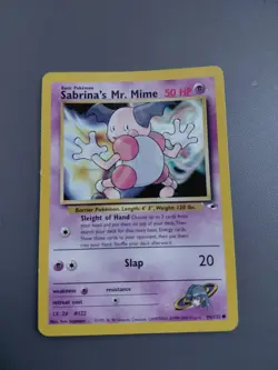 Pokemon TCG Sabrina's Mr. Mime Gym Heroes Card 94/132 Unlimited Common Regular - Image 1