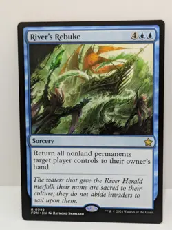 Foundations - River's Rebuke - Blue - Sorcery - Rare - Fdn 395 - Regular - - Image 1