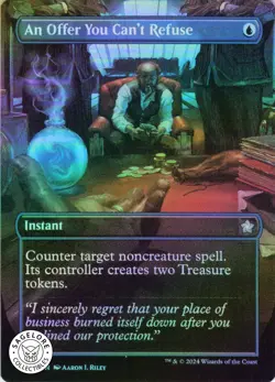 MTG An Offer You Can't Refuse (Borderless) (311) | NM Foil | Foundations {FDN} - Image 1