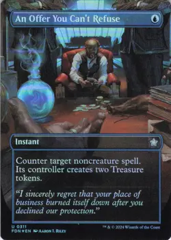 MTG An Offer You Can't Refuse (Borderless) (311) | NM Foil | Foundations {FDN} - Image 2