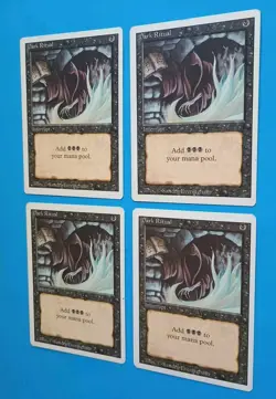Magic the Gathering MTG Revised DARK RITUAL X 4 LP/EX C 1994 Nice! - Image 2