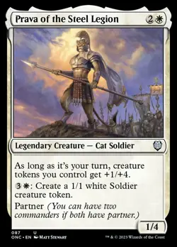 Prava of the Steel Legion Light Play, English Magic the Gathering MTG Commander: - Image 1