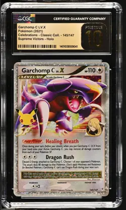 GARCHOMP C LV.X Celebrations Supreme Victors Holo #145 CGC Pristine 10 Pokemon - Image 1