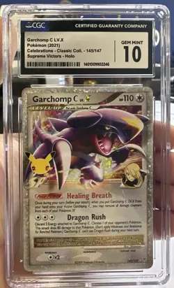 Garchomp C LV.X 145/147 Supreme Victors Holo 2021 Pokemon Celebrations CGC 💎 10 - Image 1