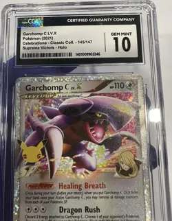 Garchomp C LV.X 145/147 Supreme Victors Holo 2021 Pokemon Celebrations CGC 💎 10 - Image 2