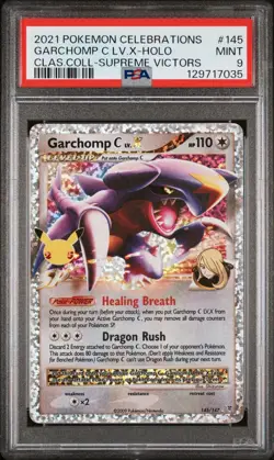 2021 Pokemon Celebrations Garchomp C LV X Holo Class Coll Supreme Victors PSA 9 - Image 1