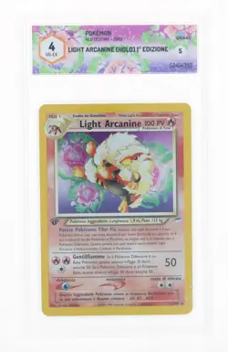 Pokemon- Light Arcanine (Holo 1st ED) - Neo Destiny -GRAAD 4- VG-EX ITA - Image 1