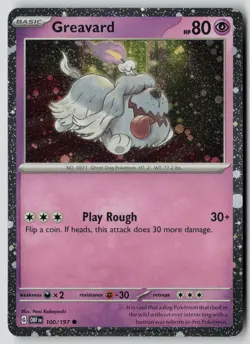 Pokemon Greavard - (Cosmos Holo) 100/197 Common NM - Image 1
