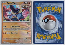 MASTER BALL Great Tusk PRE 055/131 U Prismatic Evolutions Pokemon TCG EN - Image 1