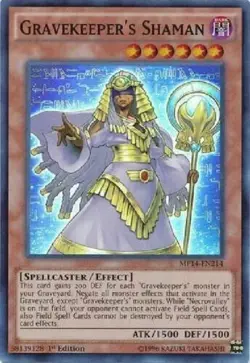 Gravekeeper's Shaman - MP14-EN214 - Super Rare 1st Edition YuGiOh TCG Card - Image 1