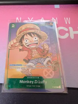 Monkey D. Luffy P-037 PR RARE Gen Con Foil 2023 One Piece Card Game English - Image 2