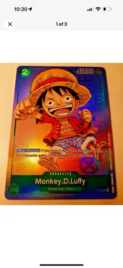Monkey D. Luffy P-037 PR RARE Gen Con Foil 2023 One Piece Card Game English - Image 3