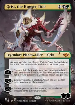 MTG English Grist, the Hunger Tide (Borderless) NM Foil Modern Horizons 2 - Image 1