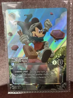 Disney Lorcana Mickey Mouse Inspirational Warrior Enchanted Card 221/204 NM +GWP - Image 2