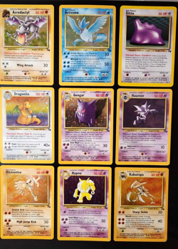 100% Complete Fossil Set 62/62 Pokemon Cards NM-MP - Image 1