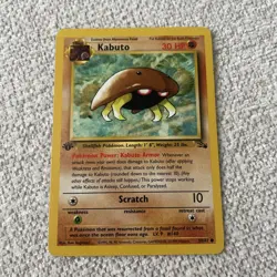 Pokemon TCG Kabuto Fossil 1st Edition Common Card 50/62 - Image 1