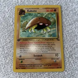 Pokemon TCG Kabuto Fossil 1st Edition Common Card 50/62 - Image 3