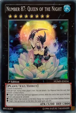 NUMH-EN034 NUMBER 87: QUEEN OF THE NIGHT SUPER RARE MIXED EDITION YuGiOh CARD - Image 1