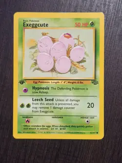 1st Edition Exeggcute Jungle Pokemon Card LP 52/64 Common #3 - Image 1