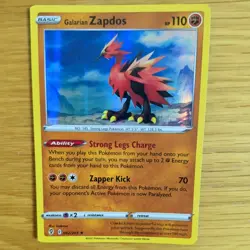 GALARIAN ZAPDOS 082/203 POKEMON CARD (EVOLVING SKIES SET) HOLO - Image 1
