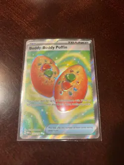 Buddy Buddy Poffin 167/132 Mega Evolution Secret Rare Pokemon Card - Image 1