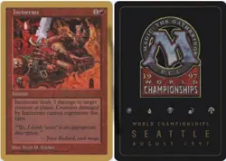 4x Incinerate - Paul McCabe - 1997 ~ Lightly Played World Championship C MTG Mag - Image 1