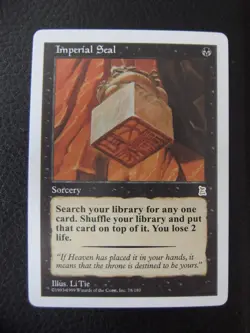 MTG Magic the Gathering Imperial Seal - Portal Three Kingdoms English EX rare - Image 1