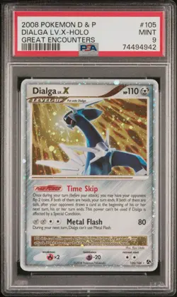 Pokemon Dialga LV.X 105/106 Great Encounters Holo Ultra Rare PSA 9 - Image 1