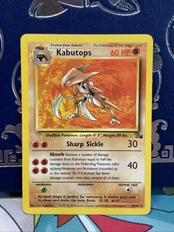 Pokemon TCG Fossil Kabutops Non Holo Rare 24/62 NM Vintage WOTC - Image 1