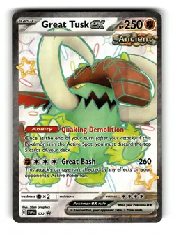 Pokemon Scarlet & Violet BSP Great Tusk EX 072 Black Star Promo - Image 1