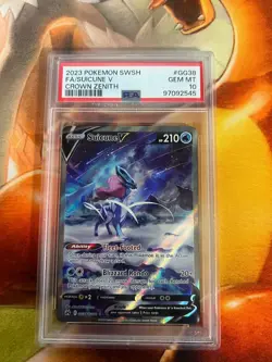 Suicune V GG38/GG70 Crown Zenith English PSA Graded 10 Pokemon TCG - Image 1