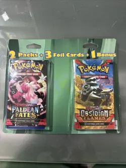 Pokemon TCG Fairfield Release with 2 Booster Packs Paldean Fates Obsidian Flames 820650808982 - Image 1