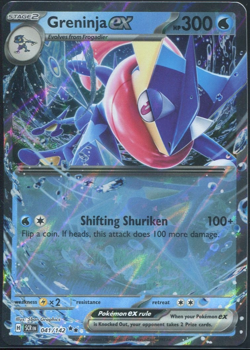 Greninja ex 041/142 Pokemon SV07: Stellar Crown Double Rare NM - Image 1