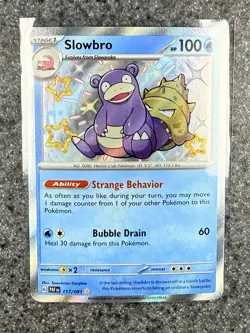 Pokemon TCG Slowbro 117/091 SV Paldean Fates Shiny Rare Card NM/M Condition - Image 1