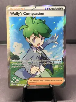 Pokemon TCG Wally's Compassion 176/132 Me01: Mega Evolution Full Art Holo NM - Image 1