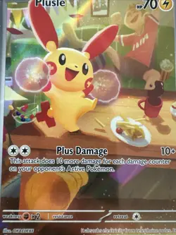 2023 POKEMON PAR EN-PARADOX RIFT ILLUSTRATION RARE #193 PLUSLE PSA 10 - Image 4