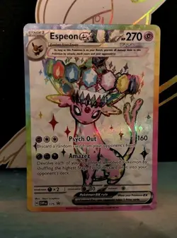 2025 Pokemon Espeon EX SVP 175 Premium Figure Collection Black Star Promo - Image 1