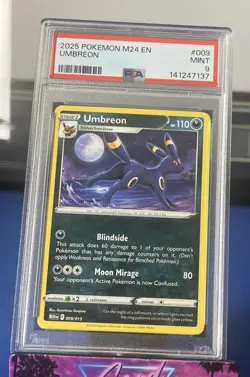 2025 POKEMON M24 EN-MCDONALD'S COLLECTION #009 UMBREON PSA 9 - Image 1