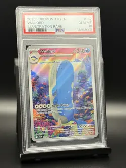 2025 POKEMON JTG EN-JOURNEY TOGETHER 162 WAILORD ILLUSTRATION RARE PSA 10 - Image 1