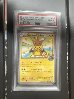 PSA 10 GEM MNT POKEMON JAPANESE XY 098 Mega Tokyo Charizard Poncho PIKACHU PROMO - Image 1