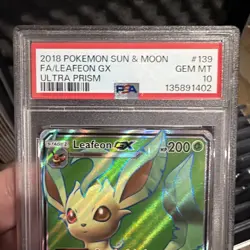 2018 Pokemon Sun & Moon FA/Leafeon GX Ultra Prism #139 PSA 10 GEM MT - Image 4