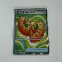 Pokemon Buddy-Buddy Poffin Trainer Ultra Rare Full Art Holo Mega Evo 167/132 - Image 1
