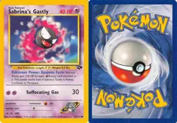 Sabrina's Gastly 97/132 Common Gym Challenge Pokemon NM - Image 3