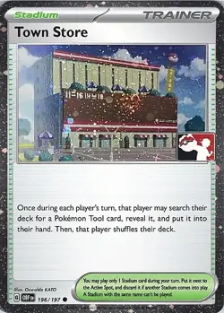 Town Store 196/197 Cosmos Holo Pokemon Play! Prize Pack Play Stamp - Image 1