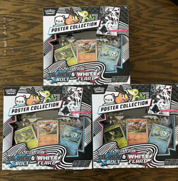 Pokemon Black Bolt & White Flare SEALED Poster Collection & 16 Booster Packs - Image 5